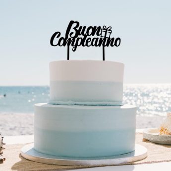 Cake topper Buon Compleanno