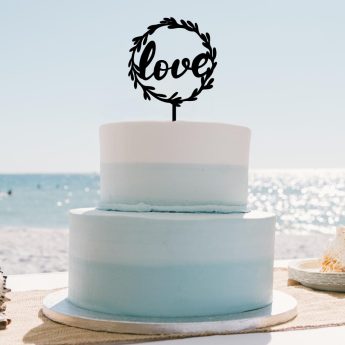 Cake topper Love ghirlanda